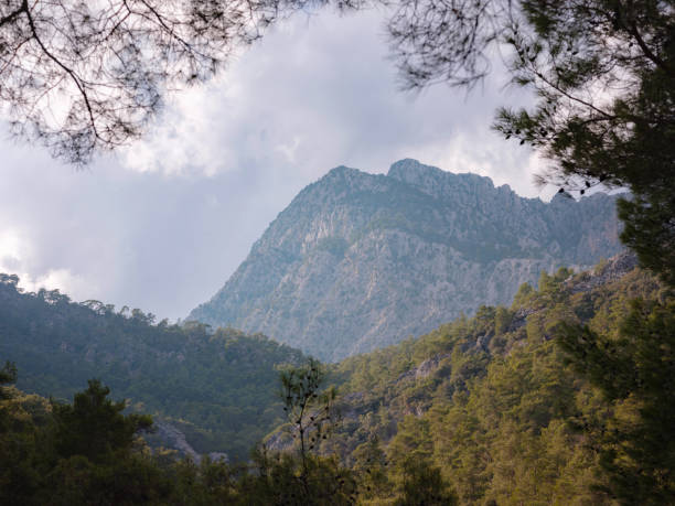 travel to Turkey, Kemer in autumn seasone. famous part of Lycian Way, Goynuk Canyon. Wonderful morning scene of Turkey, Asia. Beauty of nature concept background.