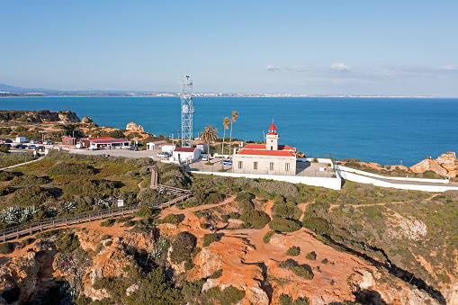 Aerial from the lighthouse at Ponte Piedade near Lagos in Portugal