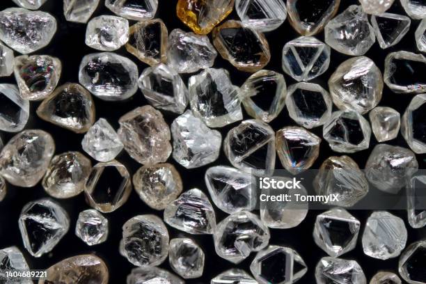 Natural Rough Fancy Diamond Crystal Stock Photo - Download Image Now - Diamond - Gemstone, Rough, Beauty