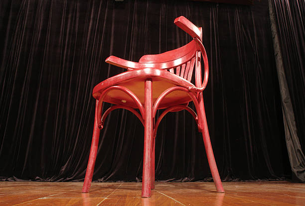 istock red wood vintage chair 140469027