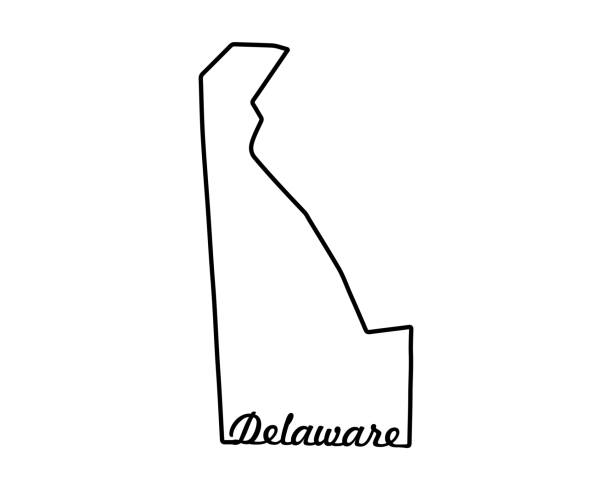 Delaware Drawing Delaware Colony Map Outline