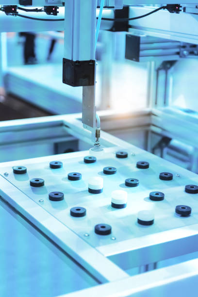 istock robotic pneumatic piston sucker unit on industrial machine 1404695696