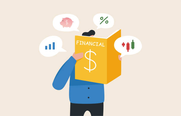 знание финансов и инвестиций. - финансовая грамотность иллюстрации stock illustrations