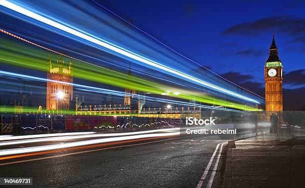 Traffic Through London Stock Photo - Download Image Now - Architecture, Big Ben, Bridge - Built Structure