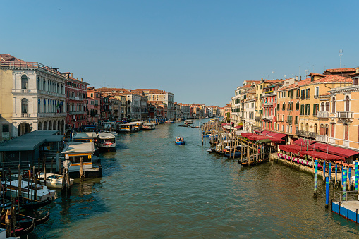 In the photos you can see the streets and canals of Venice, with its trees,  avenues, fences, boats, architecture, water and more