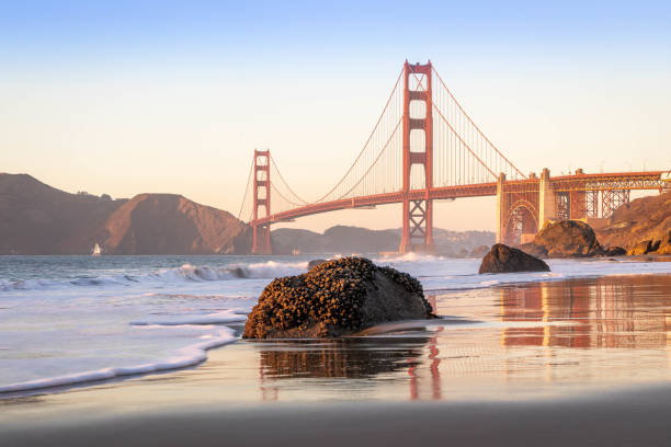 istock Golden Gate Bridge at Sunset from Baker Beach 1404698944