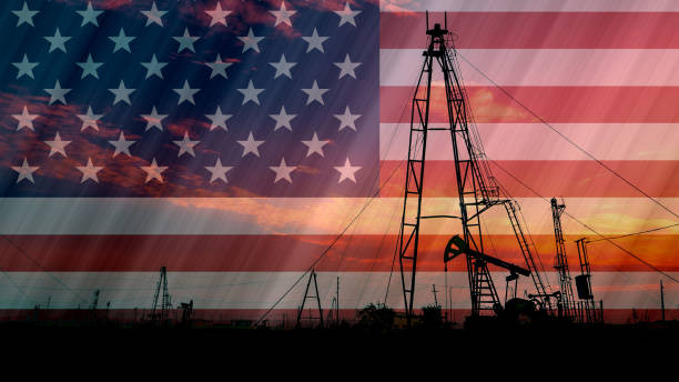 American fossil fuel industry stock photo