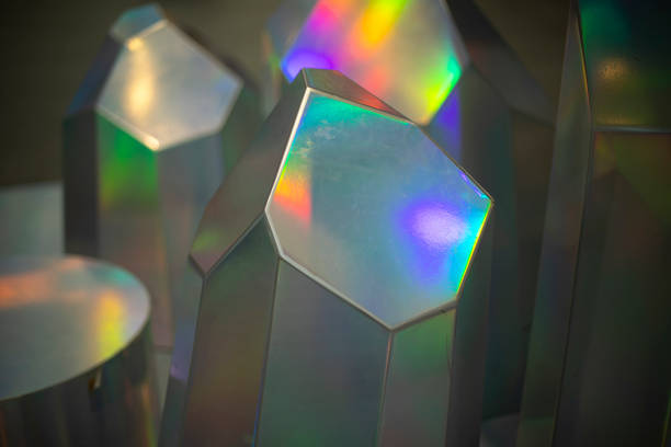 istock Diamond in neon light. Silver stalactite. Beautiful background of different colors. 1404699801