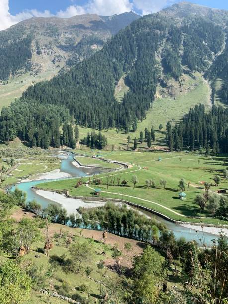 istock Kashmir Valley view with flowing Lidder river 1404700751