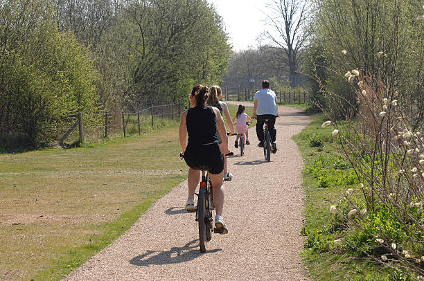 istock family cycling on a summers day 140470165