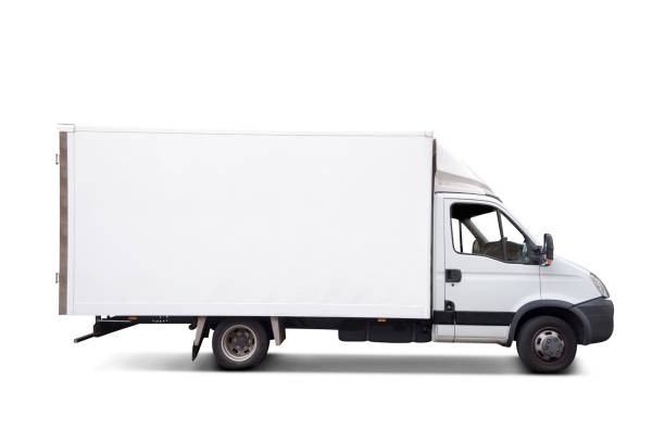 istock Isolated white truck for branding 1404701840