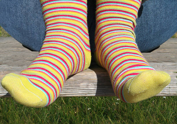 Funny socks. stock photo
