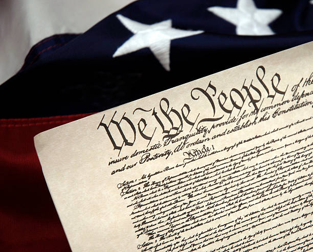 istock We The People - U.S. Constitution and Betsy Ross Flag 140470466
