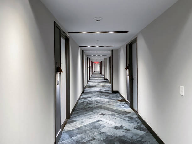 istock Corridor of residential apartments 1404705568