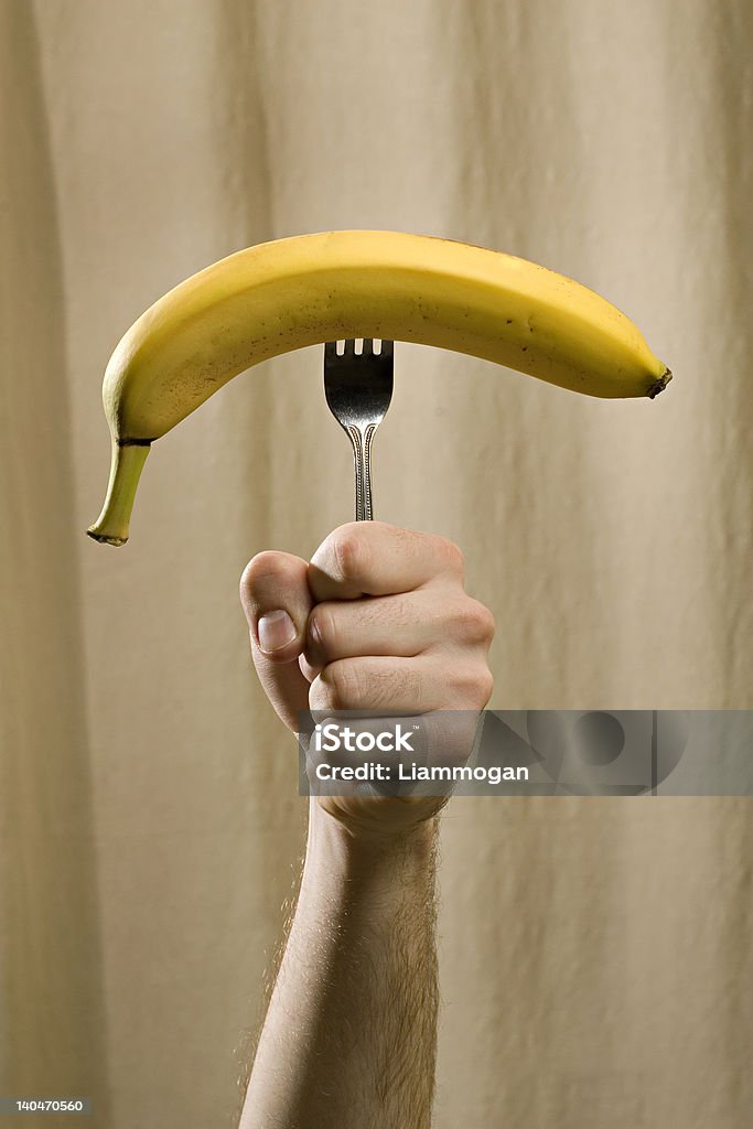 Horquilla que Banana - Foto de stock de Tenedor libre de derechos