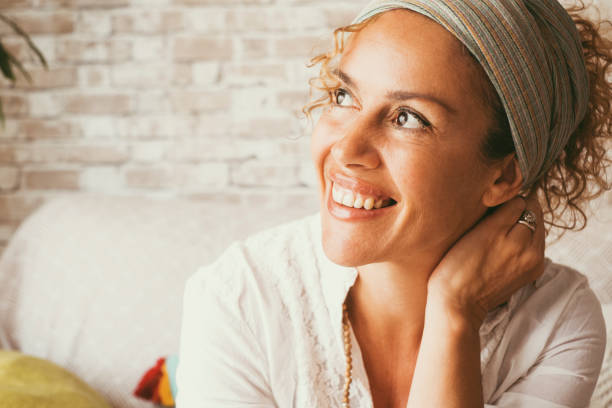 istock Smiling Woman Looking Away 1404708536