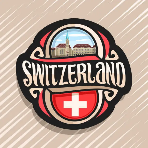 Vector illustration of Vector logo for Switzerland