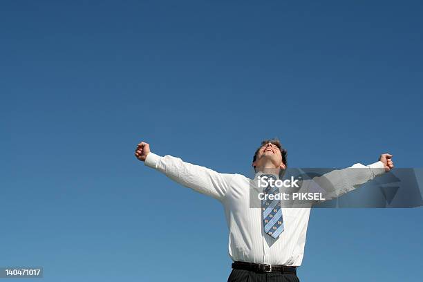 Businessman With Arms Outstretched Stock Photo - Download Image Now - Wide, Businessman, Human Hand