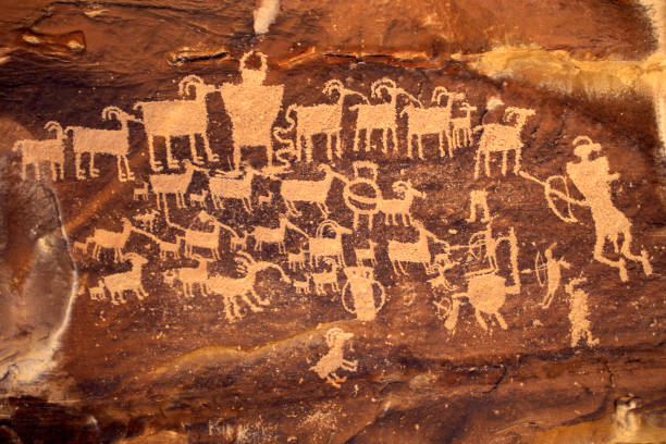 Petroglyphs in Tapia Canyon, New Mexico.