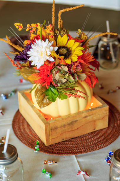 istock Table  Decorated for a Wedding or a fall Seasonal Party 1404712135