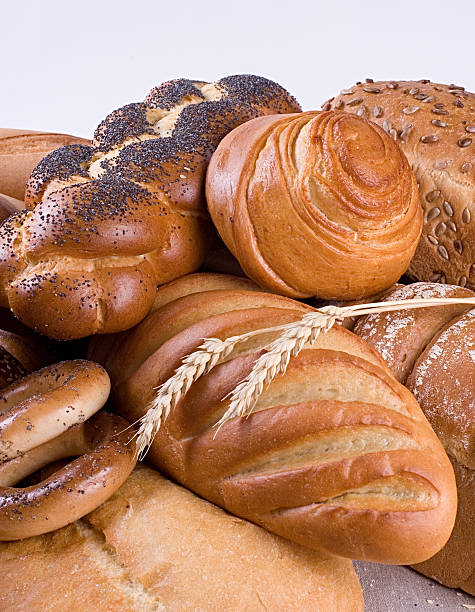 Variety of bread stock photo