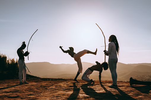 Series of young capoeira practitioners from the rural area of the state of Rio de Janeiro, Brazil