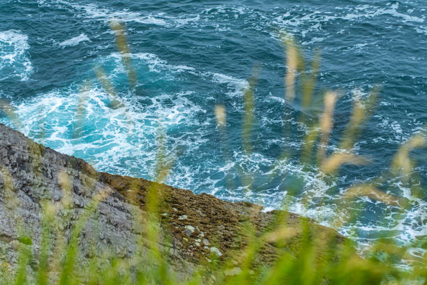 impressive waves on the famous Nazaré North Beach. High quality photo