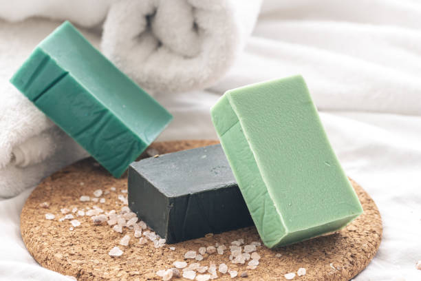 istock Spa composition with colorful handmade soap close-up. 1404722152