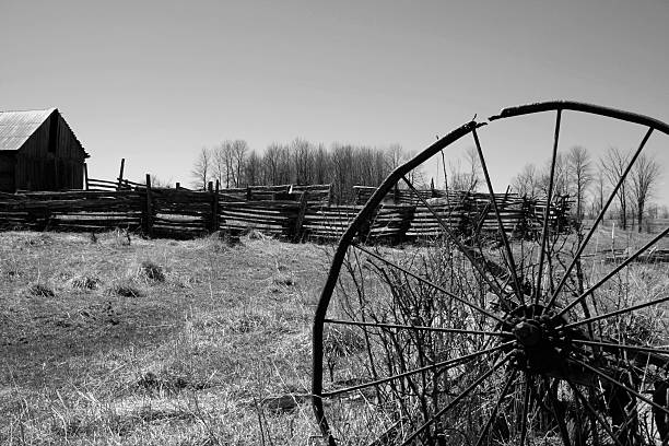 istock Barn, Fence and the Wheel 140472268