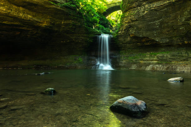 istock Cascade Falls on a Summer morning.  Matthiessen State Park, Illinois, USA. 1404724078