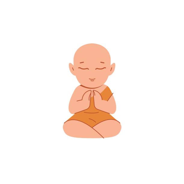 Cartoon Of A Monk Meditating Illustrations, Royalty-Free Vector Graphics &  Clip Art - iStock