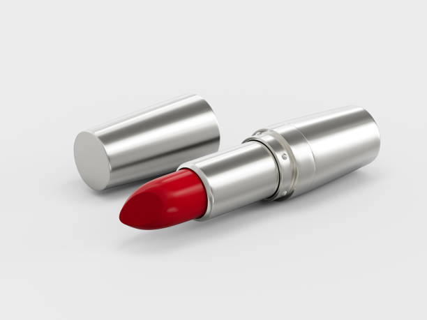 istock Lipstick Red silver close up 3d illustration 1404726738