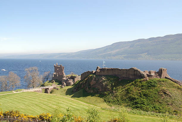 Ruins by the Loch Ness stock photo