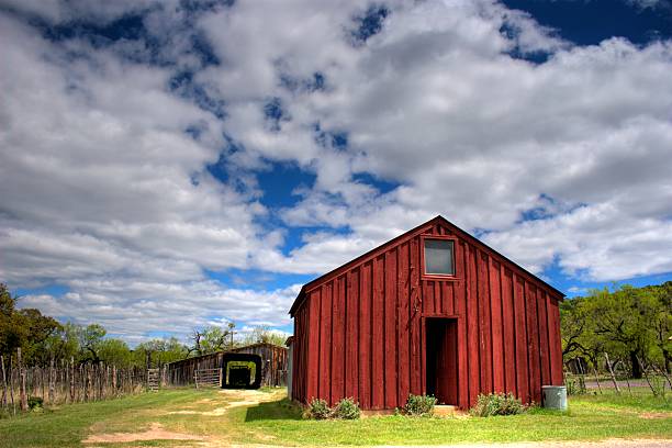 istock Red Barn in the Texas Hill country 140472960