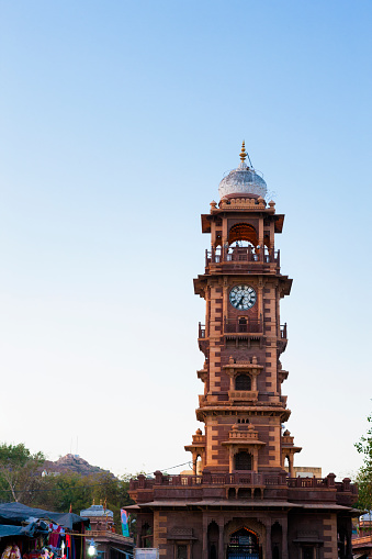 Ghanta Ghar clock tower in Jodhpur, Rajasthan, India.
