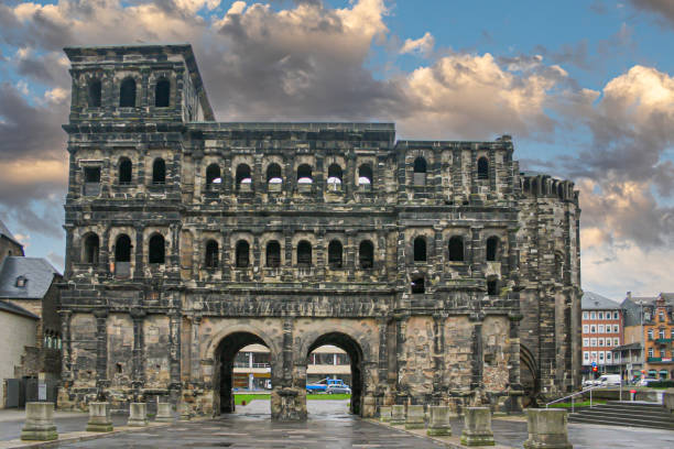 Porta Nigra (Latin for black gate), the largest obtained Roman north of the Alps Trier, Germany.