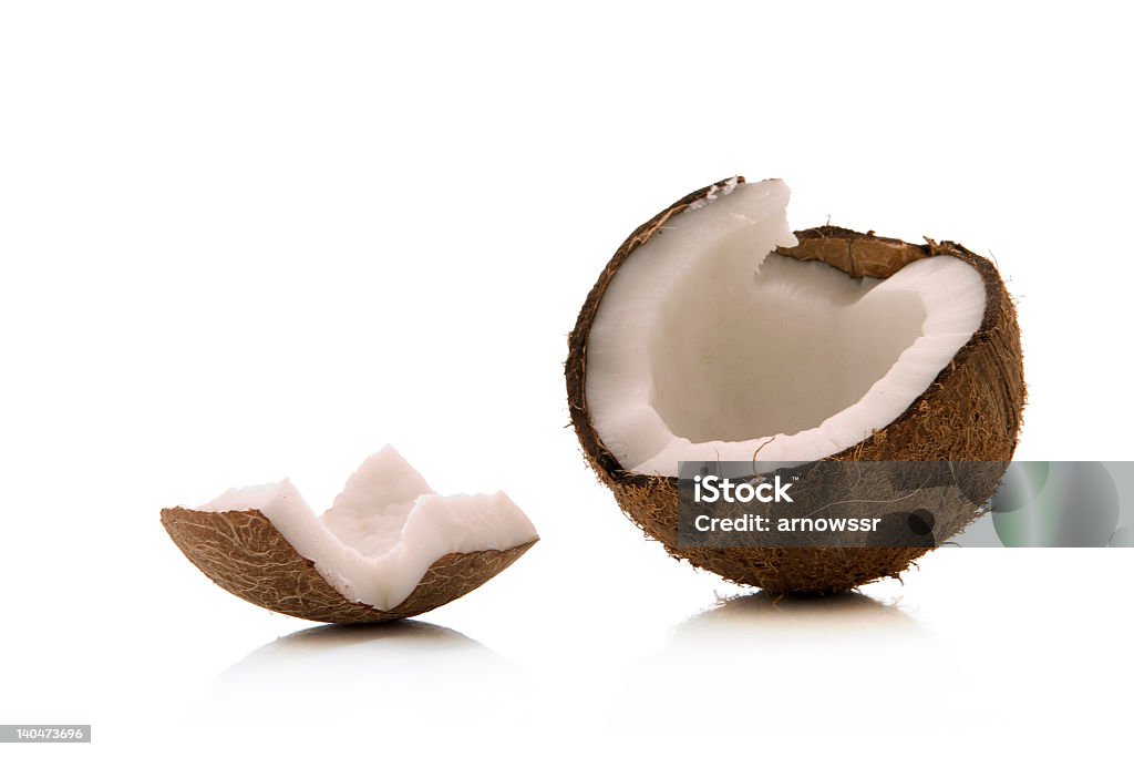 coconut open coconut isolated  over white background Coconut Stock Photo