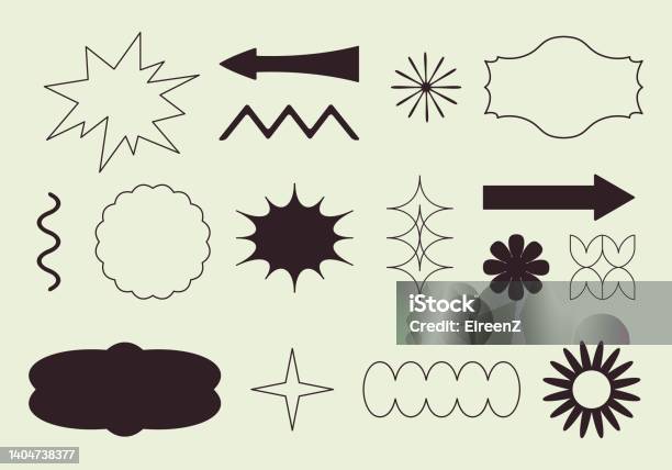Vector set of colorful fun patches,stickers,geometric shapes in