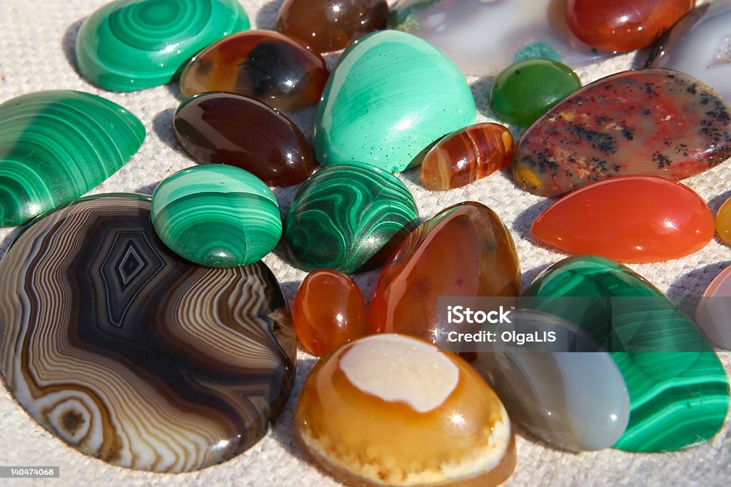 Fondo colorido semiprecious piedras - Foto de stock de Arte libre de derechos