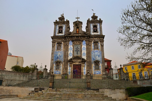Porto, Portugal, 25 march 2022: Church of St. Ildefonso in Porto