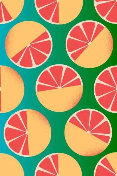 Vector illustration of Vector seamless citrus pattern