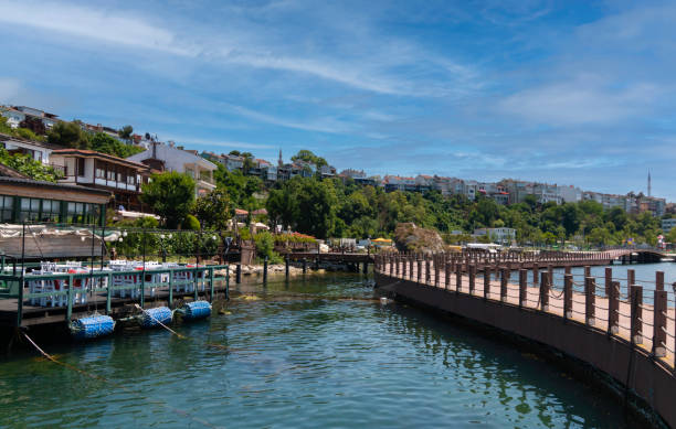Sile (Şile), a charming fishing town on the Black Sea coast of Istanbul June 21, 2022 Sile İstanbul Turkiye Sile (Şile), a charming fishing town on the Black Sea coast of Istanbul fish village stock pictures, royalty-free photos & images