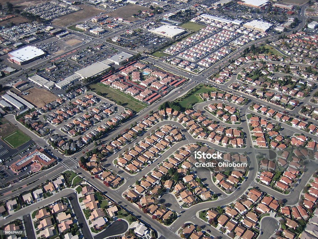 Bairro com Habitações e apartments Aérea - Royalty-free Casa Foto de stock