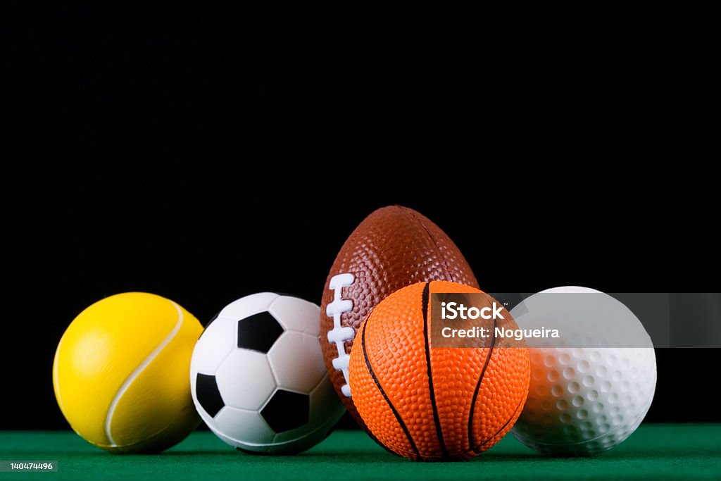Miniaturized_sport_balls_02 - Foto stock royalty-free di Sfondi