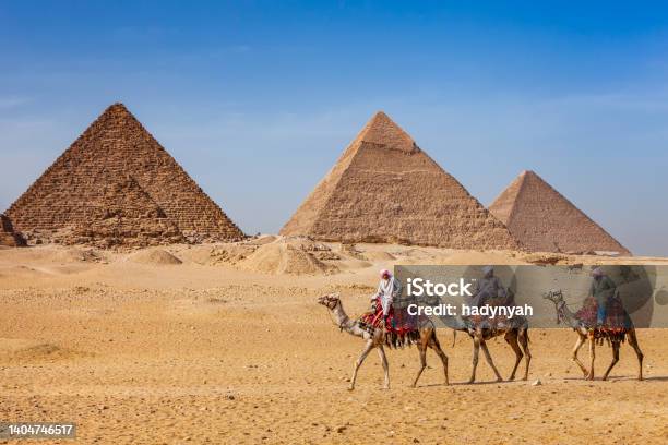 Bedouins And Pyramids Stock Photo - Download Image Now - Egypt, Pyramid, Cairo