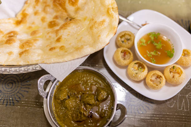 istock Indian curry bowl with Naan 1404748393