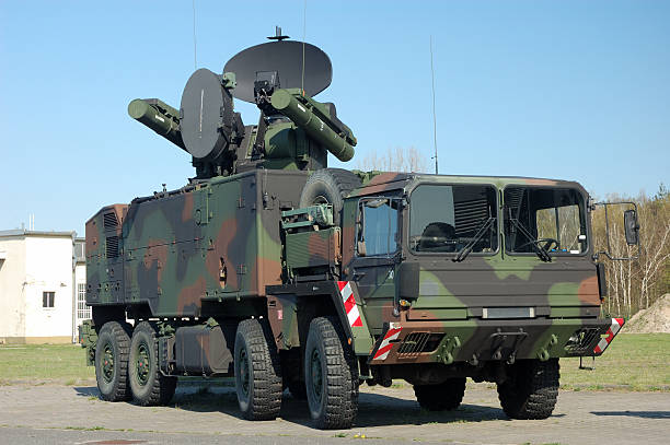 istock Military satellite communications truckers 140475068