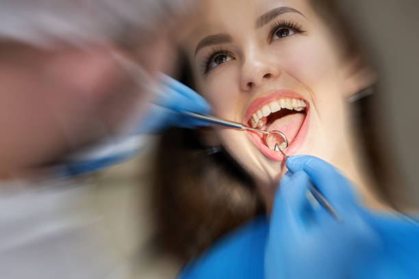 Mid adult woman at dentist
