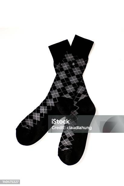 Black And Grey Argyle Sock Stock Photo - Download Image Now - Argyle, Black Color, Cashmere