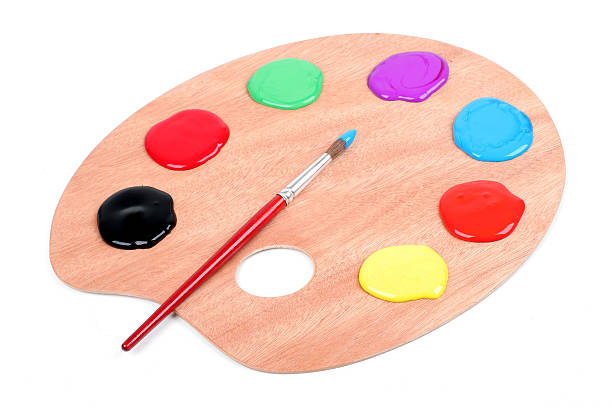 istock Artist's Palette and a Paintbrush 140475476